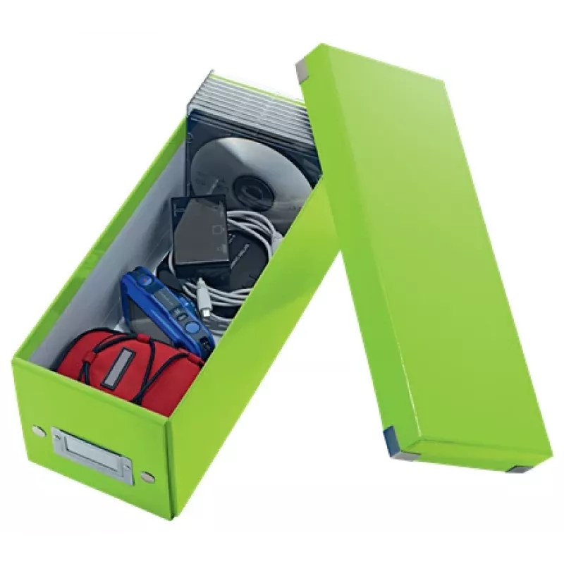 Leitz Click & Store WOW CD-säilytyslaatikko, vihreä, kartonki, 143 mm, 352 mm, 136 mm, 440 g