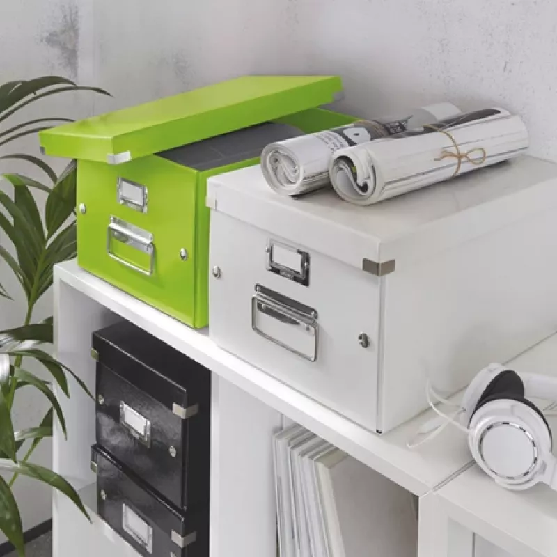 Leitz Click & Store WOW Medium Storage Box, vihreä, kartonki, 281 mm, 370 mm, 200 mm, 900 g