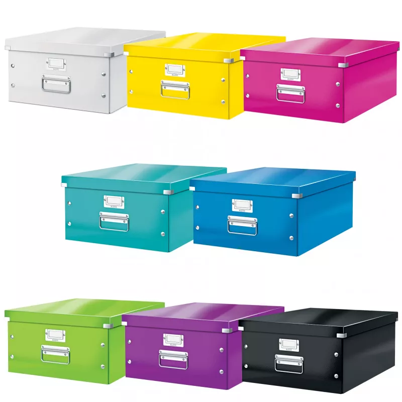Leitz Click & Store WOW suuri säilytyslaatikko, vihreä, kartonki, 369 mm, 482 mm, 200 mm