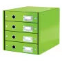 Leitz Click & Store WOW laatikosto (4 laatikkoa), vihreä, kartonki, 286 mm, 356 mm, 282 mm