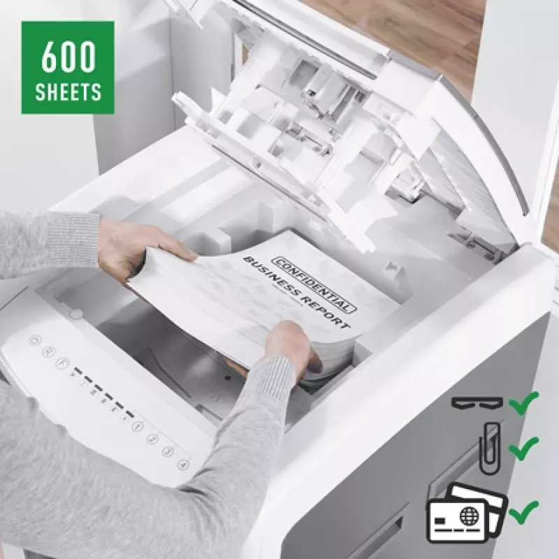 Leitz IQ Autofeed Office Pro 600 automaattinen asiakirjasilppuri P4