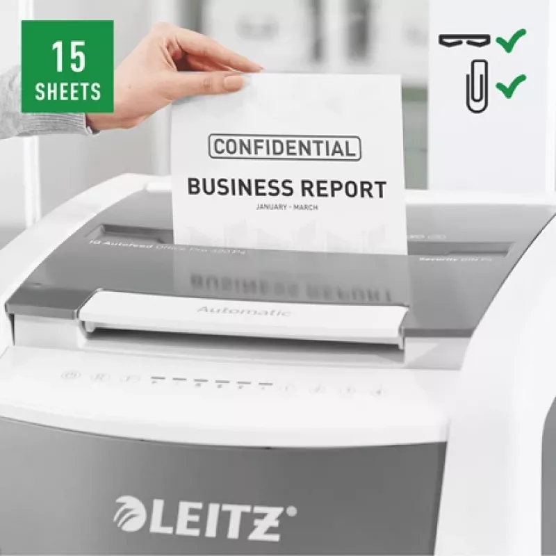 Leitz IQ Autofeed Office Pro 600 automaattinen asiakirjasilppuri P4
