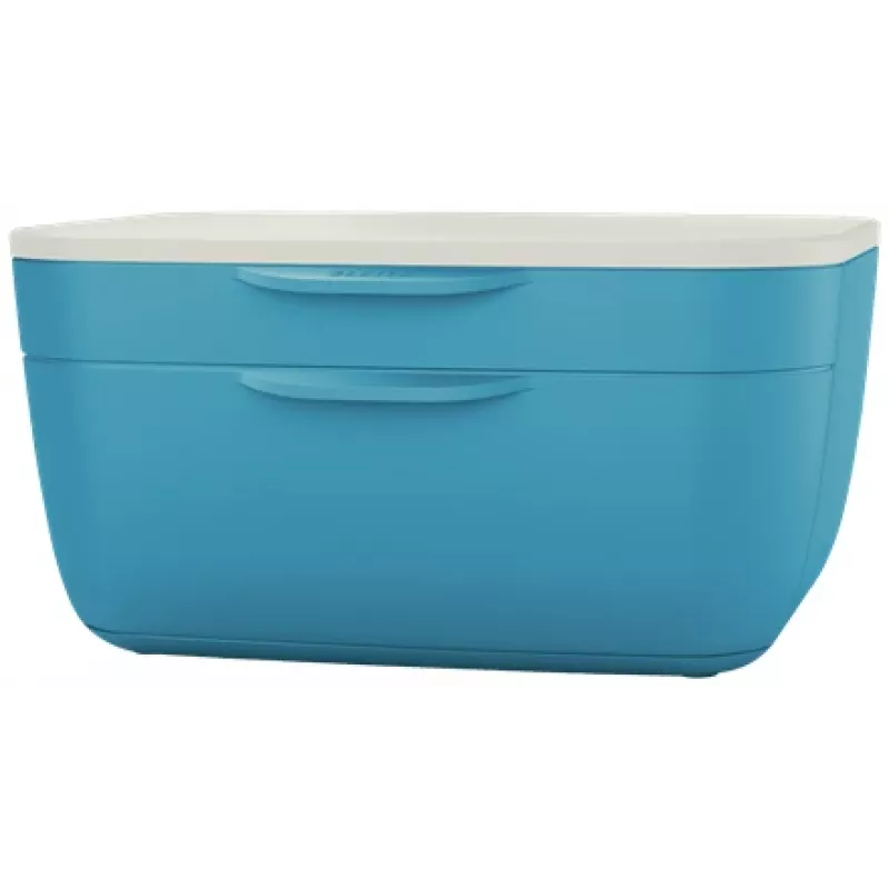 Leitz Cosy laatikosto, 2 laatikkoa, polystyreeni (PS), sininen, valkoinen, 1 kpl, 251 mm, 143 mm