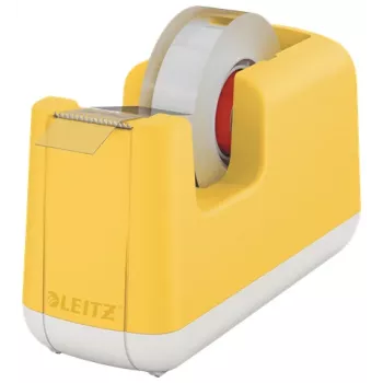 Leitz Cosy pöytäteippikone, 1,9 cm, 33 m, akryylinitriilibutadieenistyreeni (ABS), keltainen, 75 mm, 56 mm