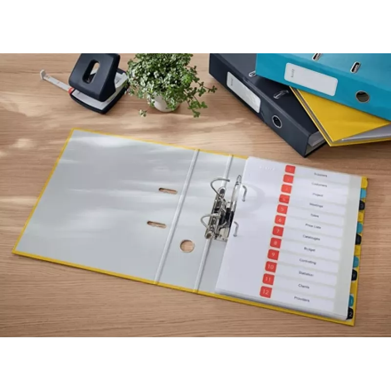 Leitz 180° Cosy Soft Touch -vipukansio 80 mm, A4, kartonki, keltainen, teksturoitu pinta, 600 arkkia, 80 g/m²