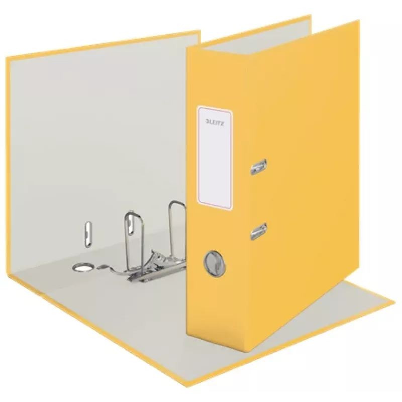 Leitz 180° Cosy Soft Touch -vipukansio 80 mm, A4, kartonki, keltainen, teksturoitu pinta, 600 arkkia, 80 g/m²