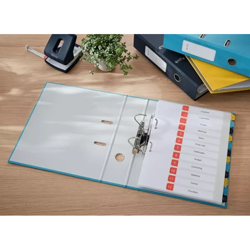 Leitz 180° Cosy Soft Touch -vipukansio 80 mm, A4, kartonki, sininen, strukturoitu pinta, 600 arkkia, 80 g/m²