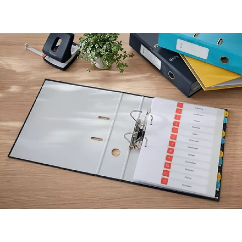 Leitz 180° Cosy Soft Touch -vipukansio 80 mm, A4, kartonki, musta, strukturoitu pinta, 600 arkkia, 80 g/m²