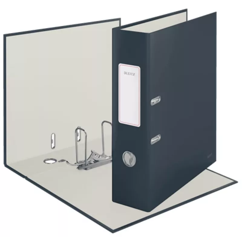 Leitz 180° Cosy Soft Touch -vipukansio 80 mm, A4, kartonki, musta, strukturoitu pinta, 600 arkkia, 80 g/m²