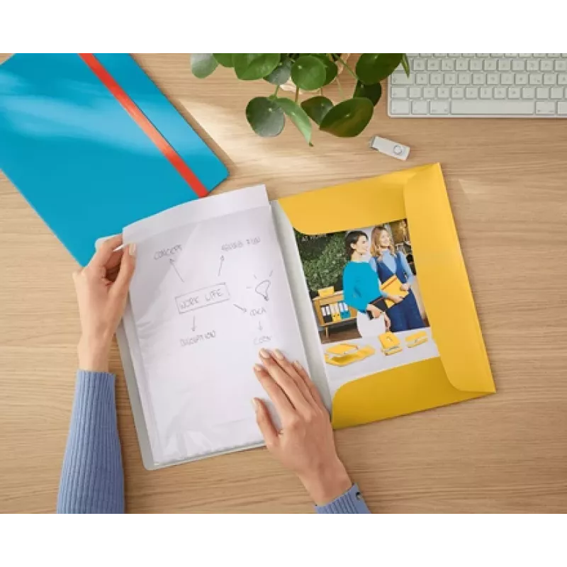 Leitz Cosy Mobile Display Book Plus, keltainen, polypropeeni (PP), 20 taskua, pysty, A4, 231 mm