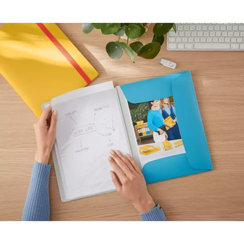 Leitz Cosy Mobile Display Book Plus, sininen, polypropeeni (PP), 20 taskua, pysty, A4, 231 mm