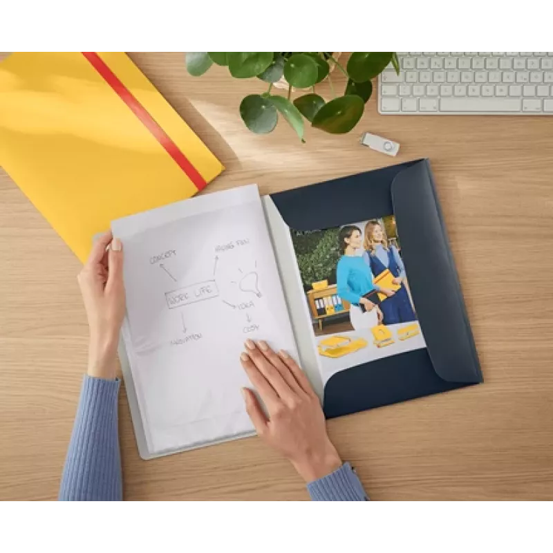 Leitz Cosy Mobile Display Book Plus, harmaa, polypropeeni (PP), 20 taskua, pysty, A4, 231 mm