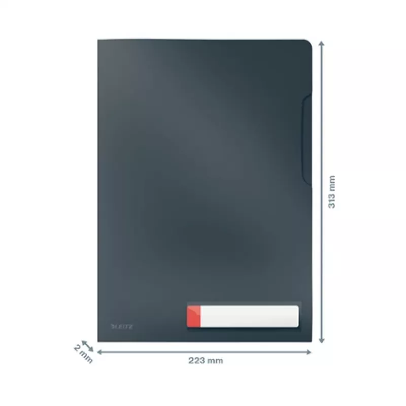 Leitz Cosy Privacy Folder, tavallinen asiakirjakansio, A4, polypropeeni (PP), musta, matta, pysty