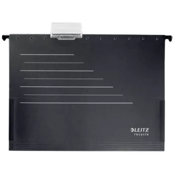 Leitz Alpha® Recycle -kartonkinen ripustustasku, A4, musta, kartonki, 80 g/m², 150 arkkia, 348 mm