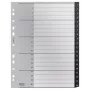 Leitz Recycle -hakemisto, PP, erittäin leveä, numeerinen välilehti, polypropeeni (PP), musta, valkoinen, A4 Maxi, 160 g/m², 238 mm