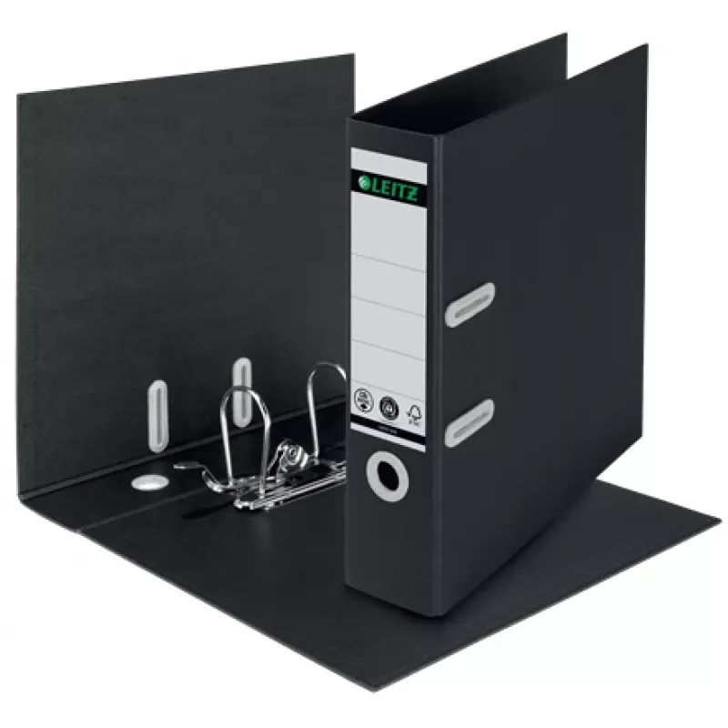 Leitz 180° Recycle -asiakirjakansio, A4, kartonki, musta, 600 arkkia, 80 g/m², 320 mm
