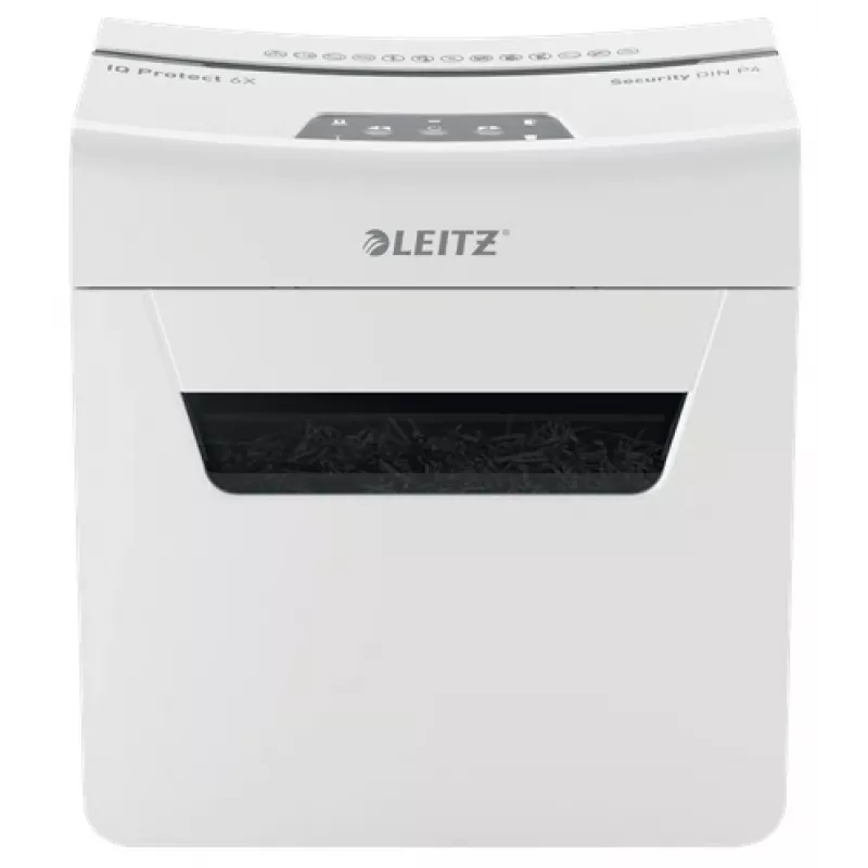 Leitz IQ Protect Premium -silppuri 6X P4, 4 x 40 mm, 10 l, 100 arkkia, 55 dB, kosketus, 6 arkkia