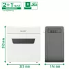Leitz IQ Protect Premium -silppuri 6X P4, 4 x 40 mm, 10 l, 100 arkkia, 55 dB, kosketus, 6 arkkia
