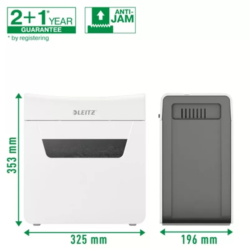 Leitz IQ Protect Premium -silppuri 6X P4, 4 x 40 mm, 10 l, 100 arkkia, 55 dB, kosketus, 6 arkkia