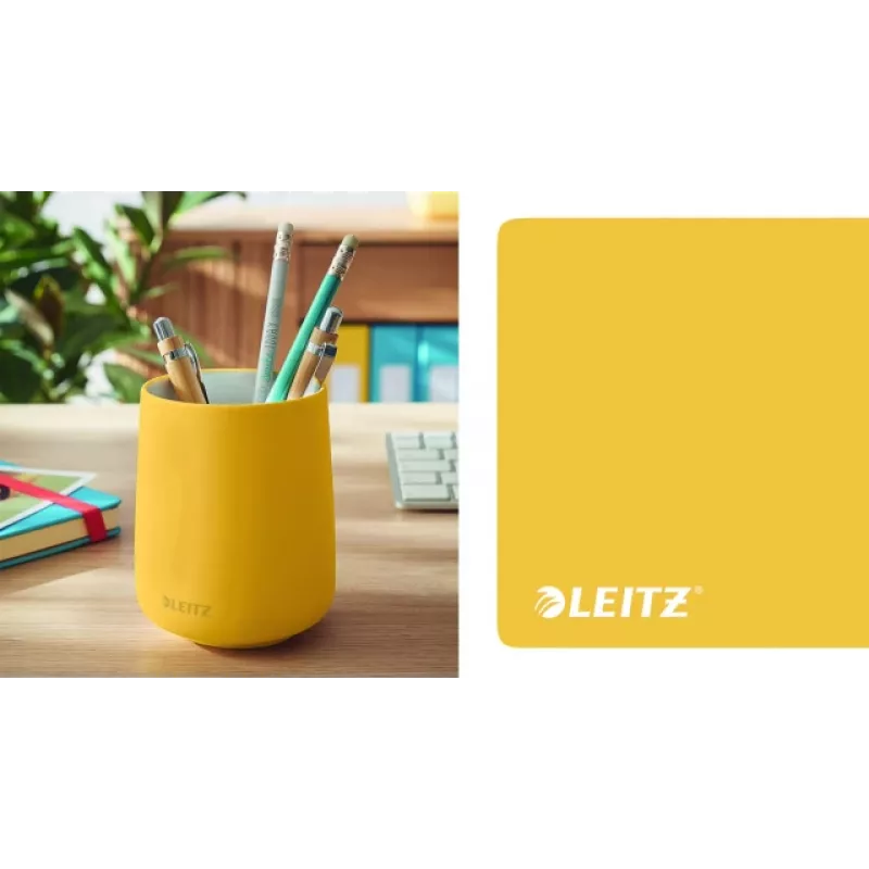 Leitz Cosy -kynäteline, keltainen, keramiikka, pojat/tytöt, 8,7 cm, 105 mm, 240 g