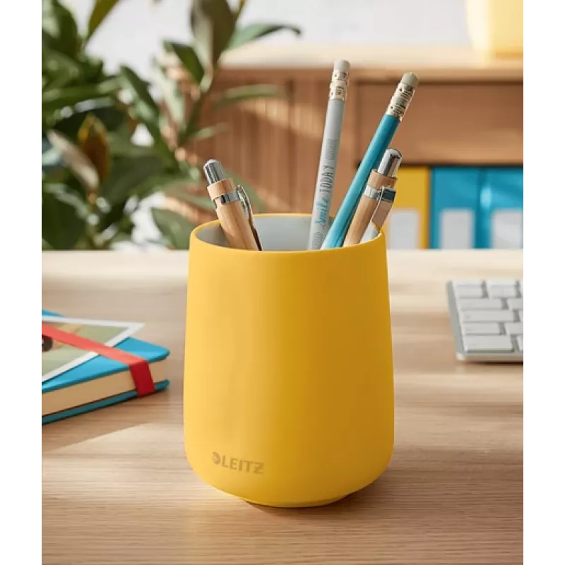 Leitz Cosy -kynäteline, keltainen, keramiikka, pojat/tytöt, 8,7 cm, 105 mm, 240 g