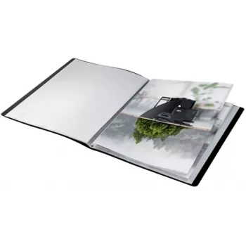 Leitz Recycle -näyttökansio, musta, polypropeeni (PP), 40 taskua, pysty, A4, 231 mm