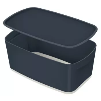 Leitz MyBox Cosy Small kannella, säilytyslaatikko, säilytyslaatikko, harmaa, suorakaide, muovi, yksivärinen, sisätila