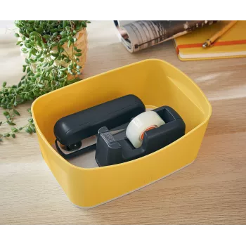 Leitz MyBox Cosy -säilytysastia, säilytysastia, keltainen, suorakaide, muovi, yksivärinen, 246 mm