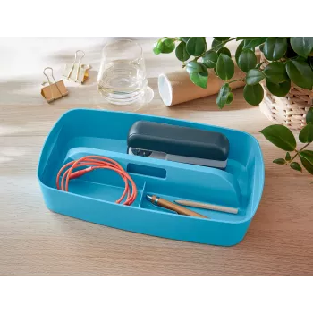 Leitz MyBox Cosy järjestelylaatikko kahvalla, pieni, säilytys, sininen, muovi, 307 mm, 181 mm, 56 mm, 300 g