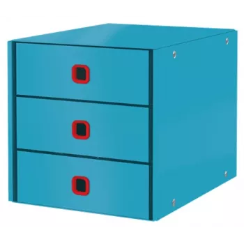 Leitz Click & Store Cosy laatikosto (3 laatikkoa), sininen, kartonki, 286 mm, 358 mm, 282 mm
