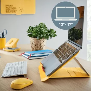 Leitz Ergo Cosy säädettävä kannettavan tietokoneen teline, 80 % kierrätettyä muovia