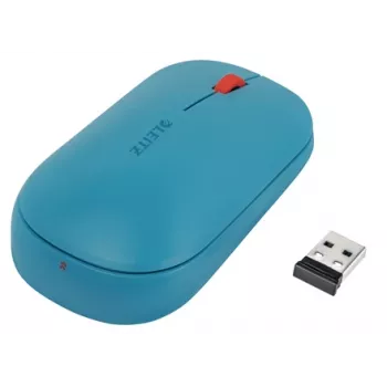 Leitz Cosy langaton hiiri, molempikätinen, RF Wireless + Bluetooth, 4000 DPI, sininen
