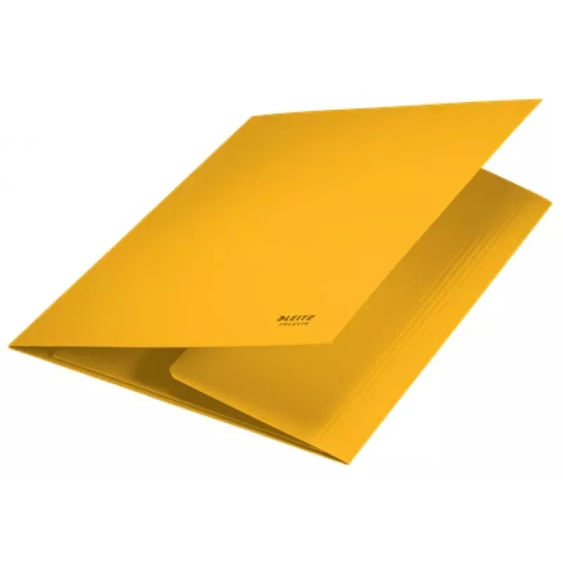 Leitz Recycle kartonkinen 3-läppäkansio, perinteinen kansio, A4, kartonki, keltainen, vaaka-/pystyformaatti, 250 arkkia