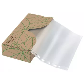 Leitz Recycle A4-muovitaskujen jakaja, 40 kpl, 210 x 297 mm (A4), läpinäkyvä, polypropeeni (PP), pystyformaatti, ylhäältä, 0,07 mm