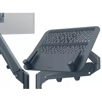 Leitz Ergo tilaa säästävä kahden näytön ja kannettavan varsi, puristin/pöytäläpivienti, 18 kg, 43,2 cm (17