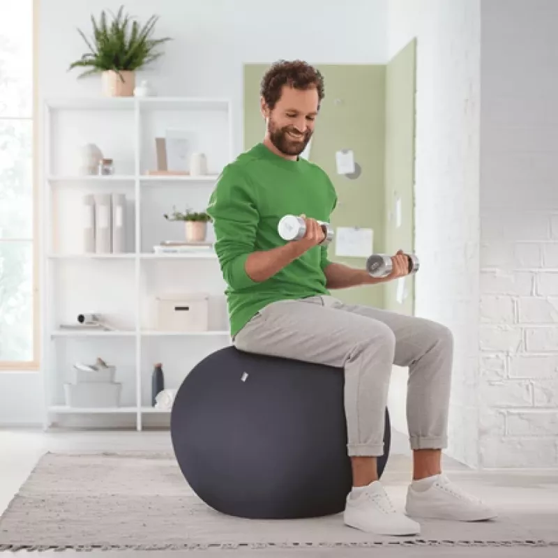 Leitz Ergo Active istumapallo pysäytystoiminnolla 65 cm, harmaa, full-size, 150 kg, TÜV, 65 cm, 2,87 kg