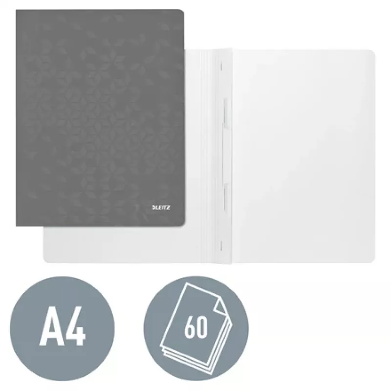 Leitz WOW kansio A4, perinteinen arkistokansio, A4, kartonki, punainen, vaaka-/pystyformaatti, 60 arkkia