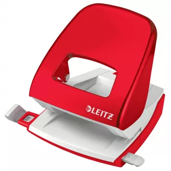 Leitz Locher WOW 5008 Metall 2-fach / 30 Blatt, 30 arkkia, punainen, valkoinen, metalli, 8 cm, 5,5 mm, A6
