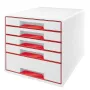 Leitz Schubladenschrank WOW Cube 5 Schubladen, 5 laatikkoa, muovi, 270 mm, 287 mm, 363 mm, 3,59 kg