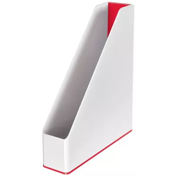 Leitz Zeitschriftensammler WOW Dual Colour, punainen, valkoinen, muovi, A4, 73 mm, 318 mm, 272 mm
