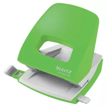 Leitz NeXXt Recycle Locher, 30 arkkia, vihreä, muovi, 8 cm, 5,5 mm, A4, A5, A6, Folio, US-Quart, 8 x 8 x 8 cm