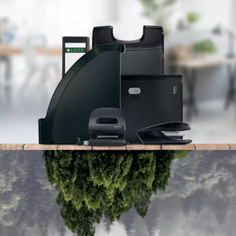 Leitz NeXXt Recycle Locher, 30 arkkia, vihreä, muovi, 8 cm, 5,5 mm, A4, A5, A6, Folio, US-Quart, 8 x 8 x 8 cm