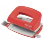 Leitz NeXXt Recycle Mini Locher, 10 arkkia, punainen, muovi, 8 cm, 5,5 mm, A4, A5, A6, Folio, US-Quart, 8 x 8 x 8 cm