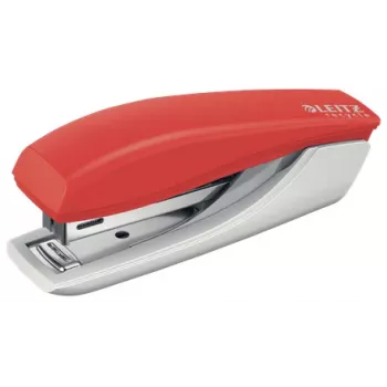 Leitz NeXXt Recycle Mini -nitoja, 10 arkkia, punainen, vakiopuristus, muovi, 80 g/m², 3,5 cm