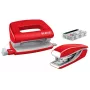 Leitz nitoja ja rei'itin -sarja Mini WOW, 10 arkkia, punainen, P2, metalli, 80 g/m², 3,5 cm
