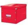 Leitz Box Click & Store WOW Cube Large -säilytyslaatikko, säilytyslaatikko, punainen, suorakaide, kartonki, yksivärinen, sisäkäyttö