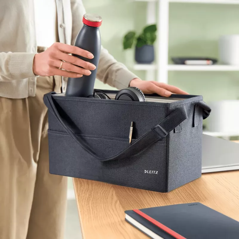 Leitz Fabric Compact Hot Desking -työlaukku, kangas, yksivärinen, unisex, 355 mm, 200 mm, 210 mm