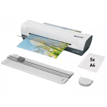 Leitz iLAM Home 4-in-1 A4 -laminointilaitesarja, 24 cm, kuumalaminointilaite, 300 mm/min, 0,4 mm, A4, 100 µm