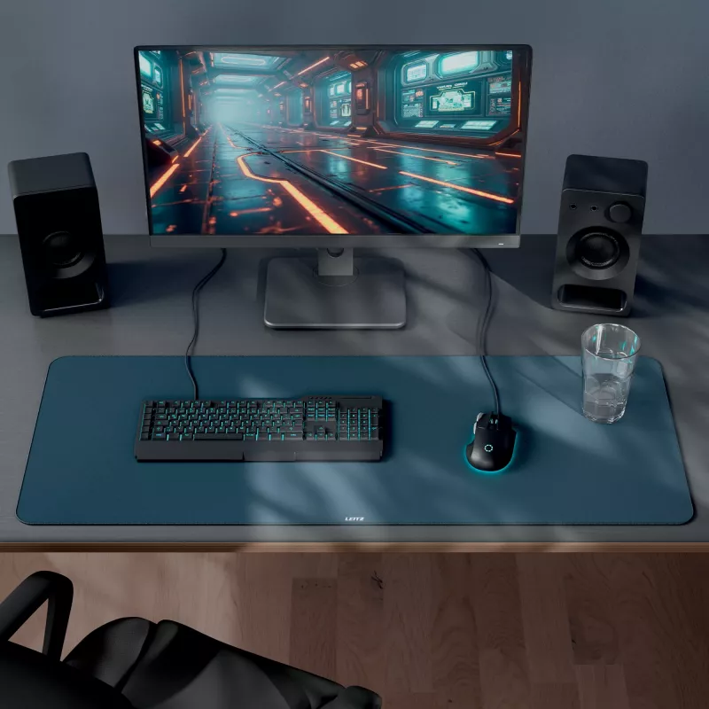 Leitz Extra Large Gaming Mat, tummanharmaa, polypropyleeni (PP), 400 mm, 1000 mm, 3 mm, 800 g