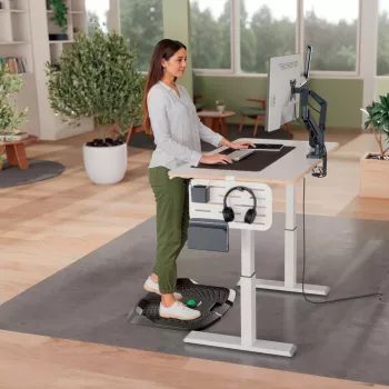 Leitz Ergo Active ergonominen väsymystä vähentävä matto, suorakaide, musta, polyuretaani, Bubble, Kiina, 605 x 681 mm